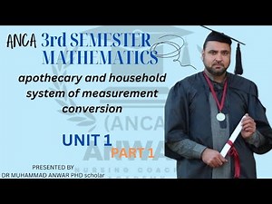 BSN KMU 3RD SEMESTER MATHEMATICS UNIT 1 APOTHECARY AND HOUSEHOLD SYSTEM OF MEASUREMENT CONVERSION p1