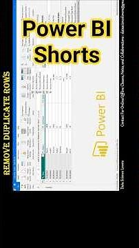 POWER BI ~ Remove Duplicate Rows in a table #powerbi