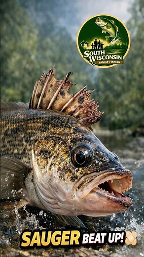 🎯 Sauger Identification (Sander canadensis) FAST! 🧠 #shorts #fishing #sauger