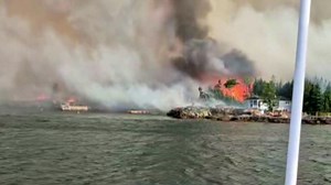 Fire burning in Chance Harbour doubled in size overnight