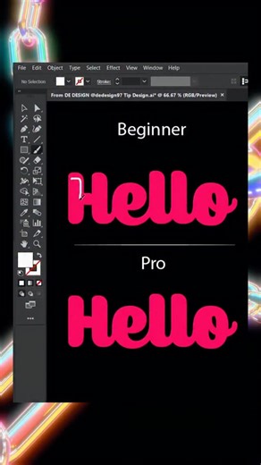Designer Chui on Instagram: "Create Text Effect in Adobe Illustrator #graphicdesign #adobeillustrator #typography"