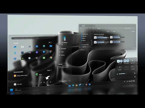 This is Windows 11 but Made out of Glass!