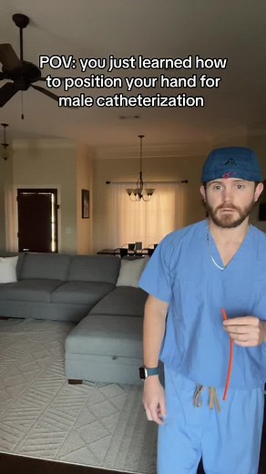 Proper Hand Placement for Male Catheterization | Nursing Tutorial