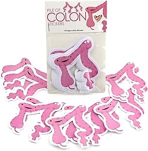 I Heart Guts Pile of Colon Stickers - 15 Colon Stickers - Funny Digestive Organ Vinyl Sticker Pack for Laptops, Journals, Gifts, and Medical Nerds