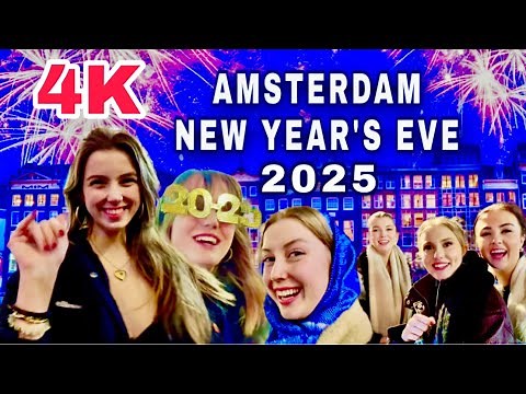 Happy New Year! 🎆 | Amsterdam Fireworks 2025 - New Year's Eve Celebrations (4K)