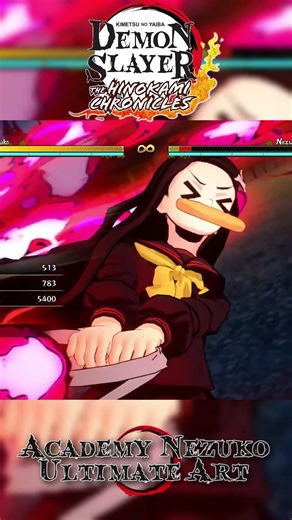 Academy Nezuko Ultimate Art - Demon Slayer The Hinokami Chronicles #nezuko #gaming #anime #shorts