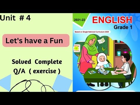 English class 1 Lesson no 4 || Let's have Fun || Solved Exercise || English PTB || Grade 1