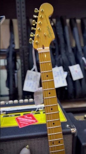 Squier FSR Classic Vibe 50s Stratocaster Electric Guitar, Maple FB, White Blonde