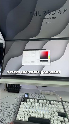 How to change the color of your Rainmeter/mond app| #desktop #desktopsetup #rain #raspberry #md278x