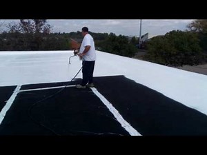 How to repair and paint a Rubber roof with Silicone Liquid Roofing for a 15 year warranty.