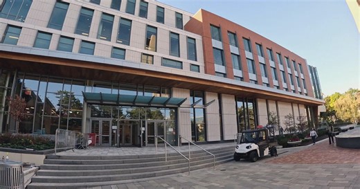 Public health students at Temple University enjoying new headquarters in former library