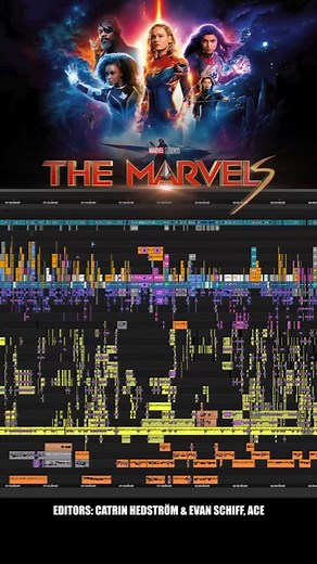 Avid Media Composer on Instagram: " The Marvels — Full @Avid.MediaComposer timeline  Editors @catrinhedstrom & @evanschiff_editor #themarvels #editing #timelinetuesday #timeline #postproduction #marvelstudios #edit #mediacomposer #avid"