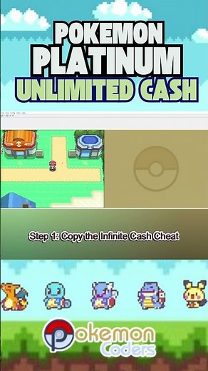Pokemon Platinum Unlimited Cash Cheat Guide #shorts #pokemon #nds