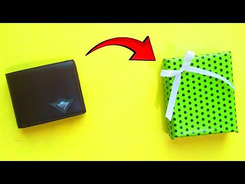 How to Wrap a Wallet Gift Without a Box | Square Box Gift Wrapping Ideas | How to Wrap a Purse