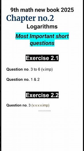 9th Class Math New Book 2025 Chapter 2 || PCTB || Important short and long questions#9th #class9