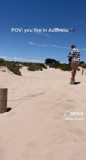 Only Aussies would understand 😮‍💨 #australia #beach #hotsand #aussiesdoingthings #aussietok #summervibes