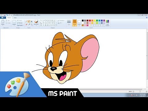 [Requested Video]How to Draw Jerry from “Tom & Jerry” in MS Paint from Scratch!