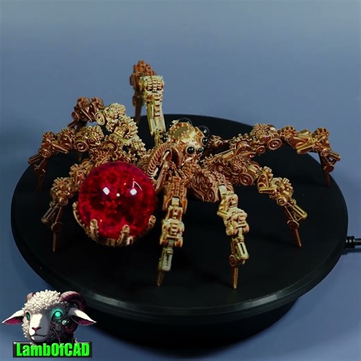Steampunk Orb Spider 3d Print model #steampunk #3dmodels #insects