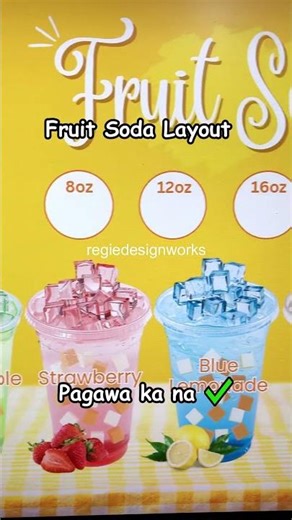 Fruit Soda Layout #menu #layout #tarpaulin #banner #poster #design #signage #business #printing