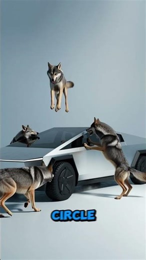 Tesla Cybertruck vs Grizzly Bear! 😱 Lion & Wolves Attack