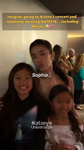Baby Eyekons Met KATSEYE at Ariana’s Concert 🥹💖