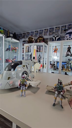 Vintage Star Wars Slave 1 With Action Figures. #shorts #starwars #actionfigures