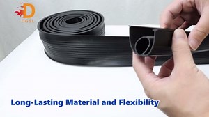 DGSL Garage Door Seals Bottom Rubber Weather Stripping Kit Seal Strip Replacement, Universal Weatherproof Threshold Buffering Sealing Rubber 5/16 Inch T Ends (16 Ft, Black)
