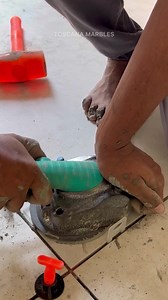 Tile fixing using vibration 👍 | Toscana Marbles