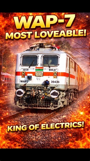 WAP-7 Speed King ⚡ | India’s Electric Beast #train #railway #indianrailways #shorts