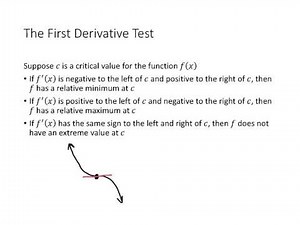 Calculus: The First Derivative Test and Relative Extrema