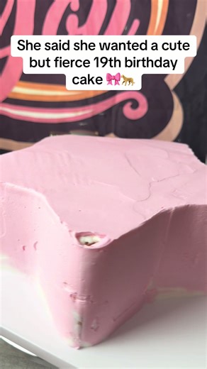 This nineteen birthday cake came out so cute! 🎀 Pink vintage piping, black bows, and a fun leopard print detail on the sides. Perfect for a 19th birthday celebration with a little coquette aesthetic and a little attitude. Custom cakes like this are my favorite to create because every detail makes it unique. Would you choose bows or leopard print for your birthday cake? 👀 #star #cake #CakeDecorating #19 #fyp