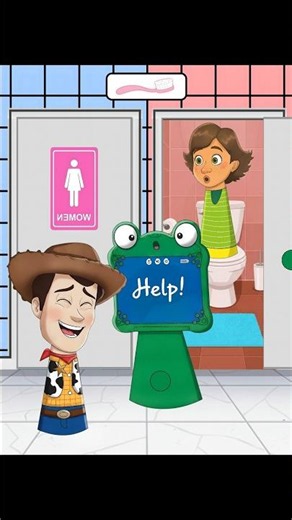 POV Bonnie and Lilypad want to go to the toilet, but Woody decided... 😱 | Toy Story 5 #toystory
