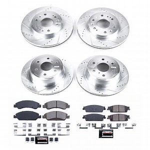 PowerStop Silverado 1500 Z23 Evolution Sport 6-Lug Brake Rotor and Pad Kit; Front and Rear K6560 (14-18 Silverado 1500) - Free Shipping