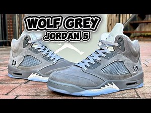 NEW LOOK!! Jordan 5 Wolf Grey review & on foot! SO FRESH!