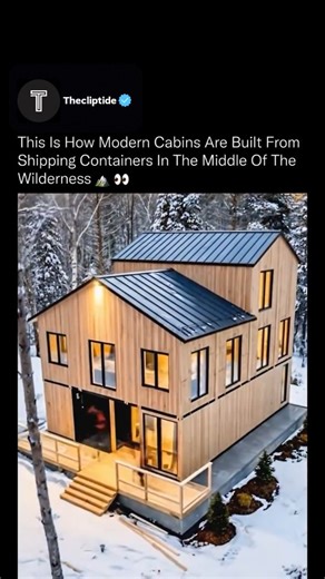 Thecliptide on Instagram: "If you ever wanted to live completely off the grid, this is exactly how it’s done.🌲🏡 This home doesn’t start with lumber or bricks. It starts with industrial shipping containers, engineered off-site in controlled facilities where structural cuts, reinforcements, insulation channels, and load paths are planned down to the millimeter. That precision removes weather delays, reduces material waste, and allows critical systems to be integrated before the structure ever re