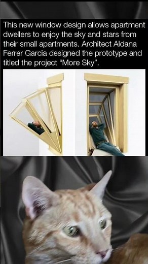 This new window design allows apartments dwellers to enjoy the sky and stars