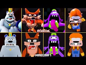 ROBLOX Clucky's ALL JUMPSCARES vs MINECRAFT