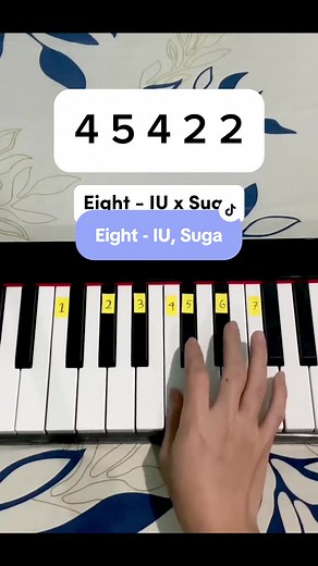 Eight - IU x Suga | easy tutorial #pianotutorial #eight #iu #suga