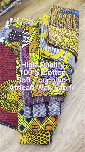 Sinya 100% Cotton Grand Wax Fabric Popular Design Gold African Wax Prints Super High Quality Exclusive for Dresses Bags 6 Yards