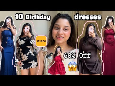 HUGE Birthday Dress Haul from SAVANA 😍🔥 | 10 Trendy Party Dresses Try-On + Honest Review | Worth It?