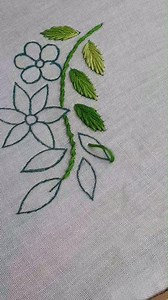 How to do fishbone stitch hand embroidery tutorial 🪡🌿🌼 #basicembroideryabc #ruphandicraft #bordado #embroideryart | Basic Embroidery ABC
