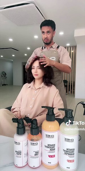 Burgundy Brown Hair Color Transformation and Blow Out