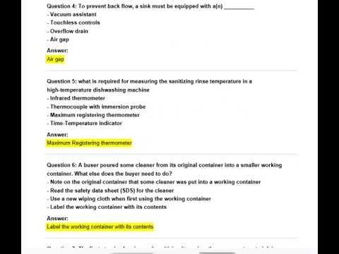 ServSafe Chapters 9 10 Assignment Exam Questions