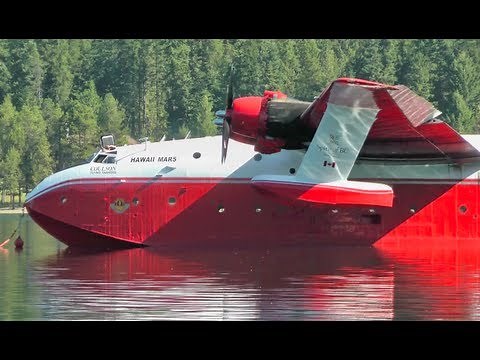 Martin Mars Water Bomber Engine Start Up