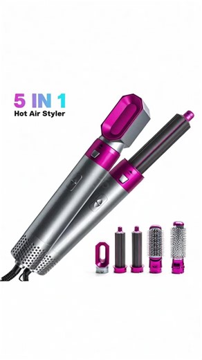 5 in 1 Hot Air Brush with Heating Function, Drying Curling and Straightening Tool, European Plug Gift Set for 220v-240v #hairstylingtools #blowdryerbrush #drybarhairtools #viralautomatichaircurler #besthairstraightener #blowdryerreview #besthaircurlers #wavytalkhairstraightenerbrush #2in1hairstraightenercurler #5inoneblowdryer