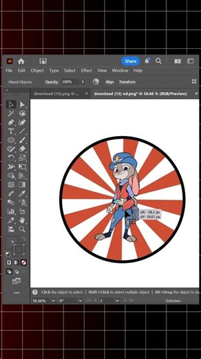 Adobe illustrator tutorial for graphic designers, create background.