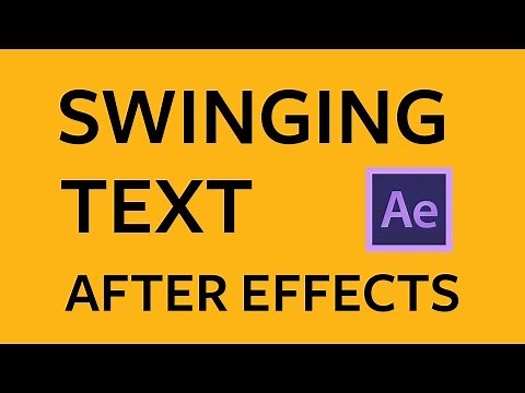 Swinging Text (Motion Typography Technique) After Effects Tutorial