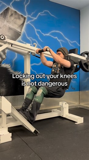 Without fail every time I post a video of me squatting or doing a leg press somebody tell me that I’m going to destroy my knee. What these people don’t know is that I actually previously had a knee injury from when I used to not lock out. Because of that I did not make any tendon adaptations and when I just happen to press the wrong way I ended up hurting my knee. It was a nagging problem for years. Now, after building back my strength, I lock out on everything and lo and behold: my knee pain is