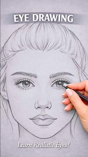 How to Draw Realistic Eyes | Easy Face Drawing Tutorial ✏️
