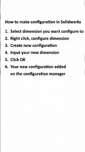 How to make configuration in Solidworks